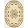 Dynamic Rugs Ancient Garden 5 ft. 3 in. x 7 ft. 7 in. Oval 57226-6464 Rug - Ivory ANOV69572266464